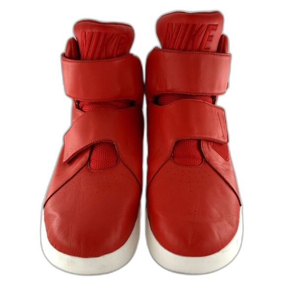 Nike's Marxman Sneakers University Red Leather Tops Sz-13 Hook & Loop Closures - Picture 1 of 11